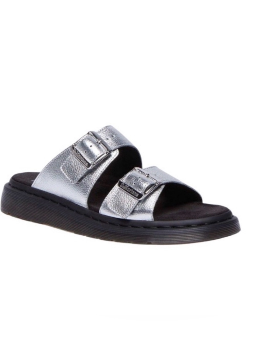 Dr. Martens Silver Josef Bronx Suede Leather Sandals Sz 11 summer chunky grunge